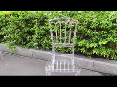 Crystal Ice Napoleon Back Resin Chiavari Chair Event Furniture For Wedding